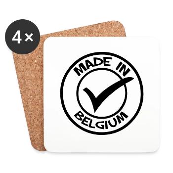 Made in BELGIUM - Coasters (set of 4) - white - Front