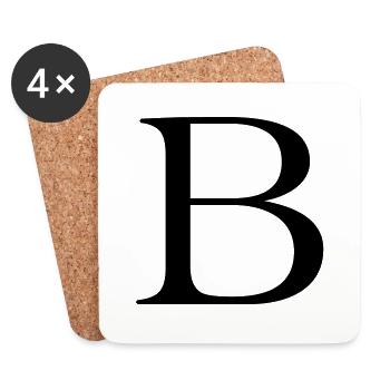 B - Untersetzer (4er-Set) - Weiß - Vorne