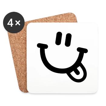 Smiley Face - Coasters (set of 4) - white - Front