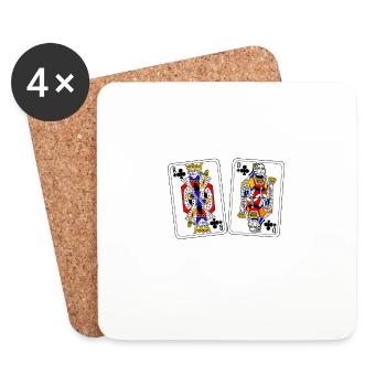 Belote et rebelote01 - Dessous de verre (lot de 4) - blanc - Devant