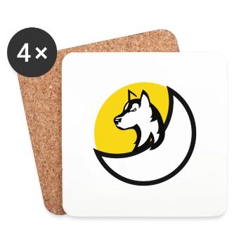 Chien de berger allemand - Dessous de verre (lot de 4) - blanc - Devant