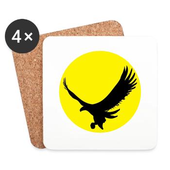 Aigle - Dessous de verre (lot de 4) - blanc - Devant
