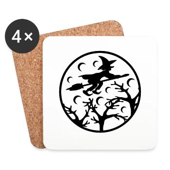 Witch Moon - Dessous de verre (lot de 4) - blanc - Devant