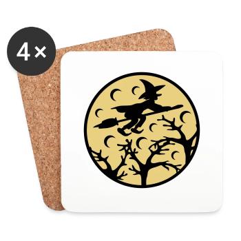 Witch Moon - Dessous de verre (lot de 4) - blanc - Devant