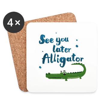 See You Later Alligator - Untersetzer (4er-Set) - Weiß - Vorne