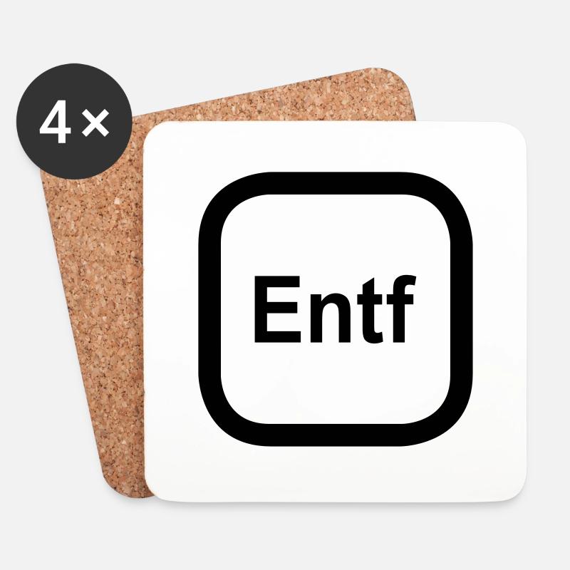 Entf Taste - Untersetzer (4er-Set) - Weiß