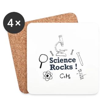 Science Rocks Science - Coasters (set of 4) - white - Front