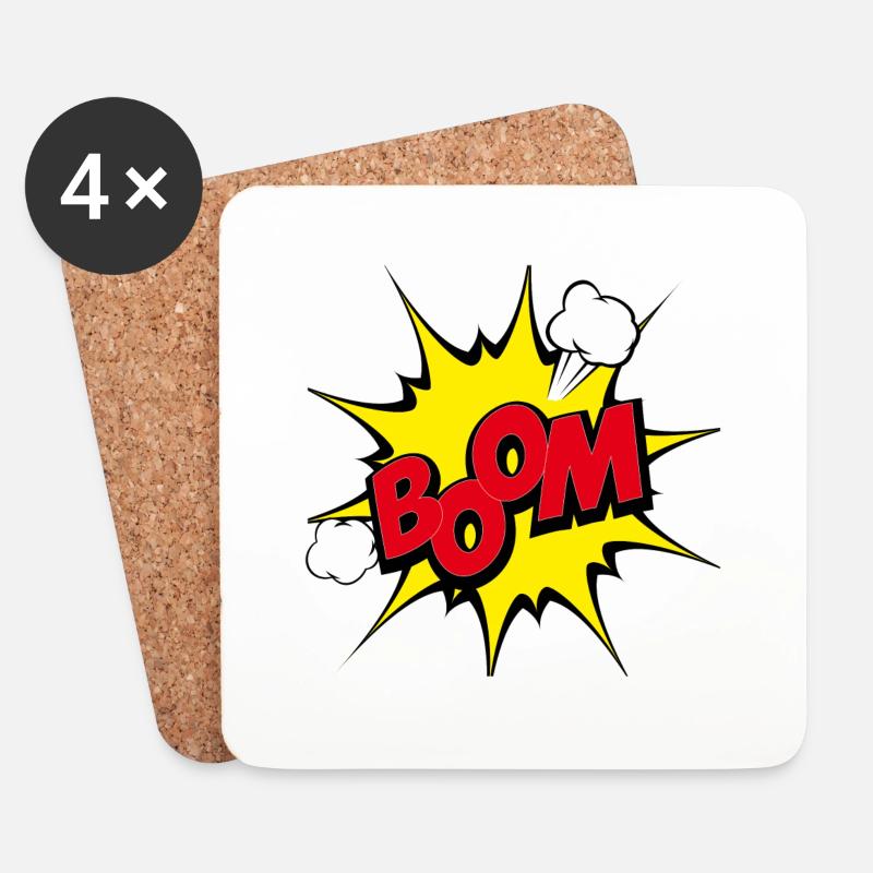 Boom - Untersetzer (4er-Set) - Weiß