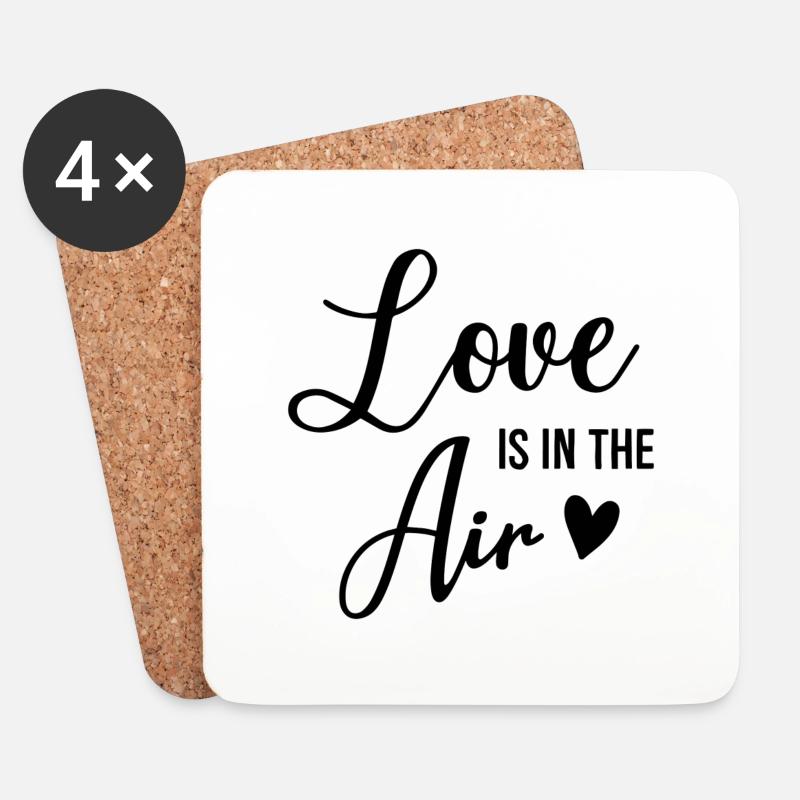 Love Is In The Air - Untersetzer (4er-Set) - Weiß