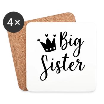 Big Sister - Coasters (set of 4) - white - Front