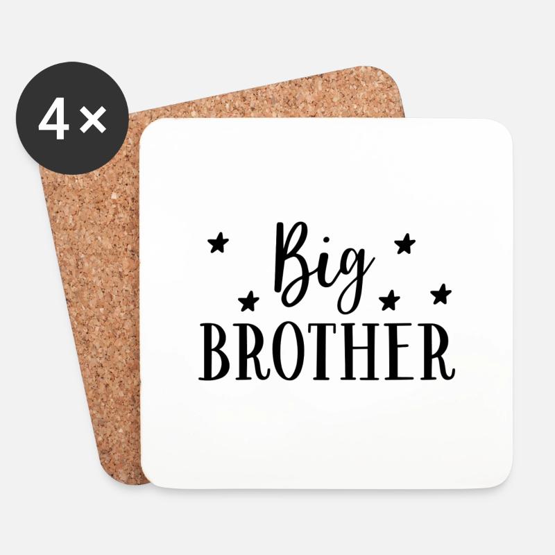 Big Brother - Untersetzer (4er-Set) - Weiß
