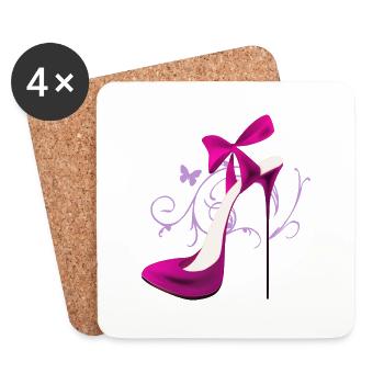 High-Heel - Untersetzer (4er-Set) - Weiß - Vorne