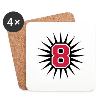 8 - Untersetzer (4er-Set) - Weiß - Vorne