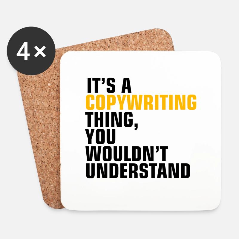 Copywriting thing - Untersetzer (4er-Set) - Weiß