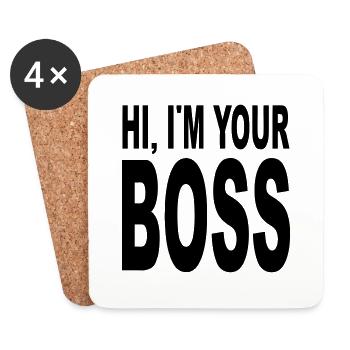 your boss - Coasters (set of 4) - white - Front