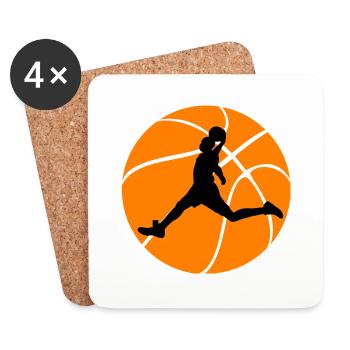 Basketball gift idea - 14 SO - Coasters (set of 4) - white - Front