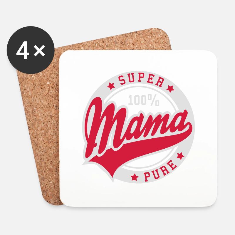 100 percent PURE SUPER MAMA 2C - Untersetzer (4er-Set) - Weiß