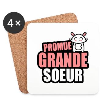 promue grande-soeur - Dessous de verre (lot de 4) - blanc - Devant