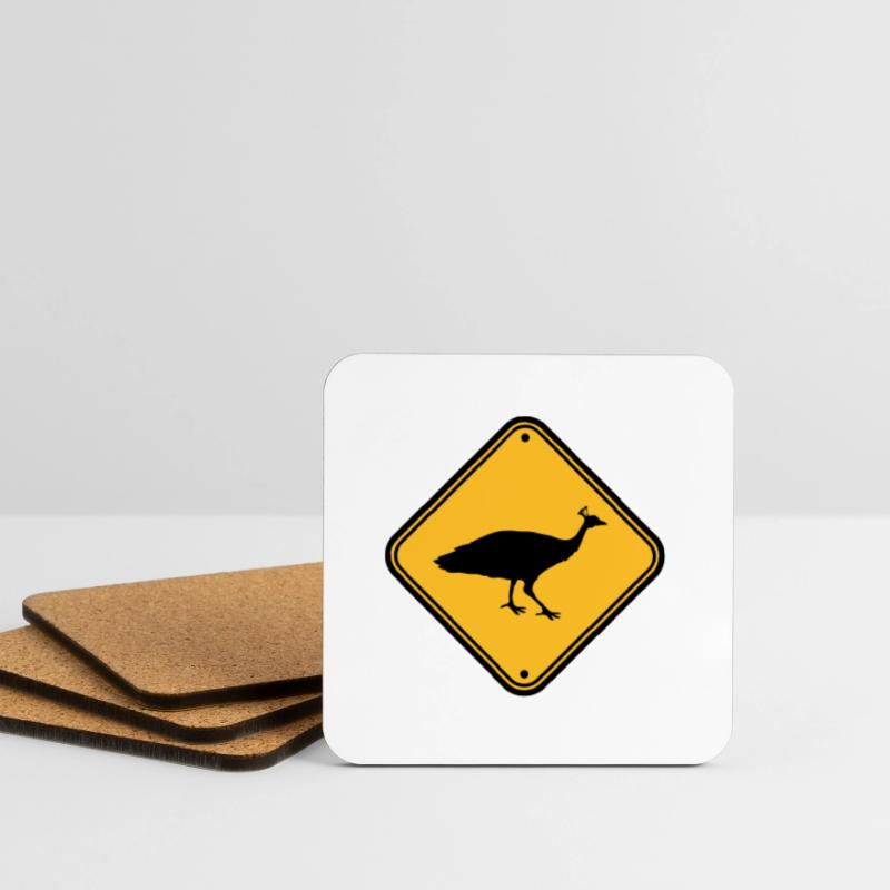 Shield danger caution caution note zone area Coasters (set of 4)