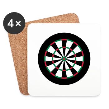 Dart Board - Coasters (set of 4) - white - Front