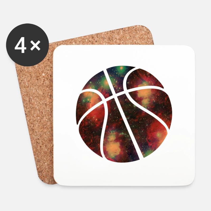 basketball galaxy - Untersetzer (4er-Set) - Weiß