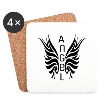 ange - Dessous de verre (lot de 4) - blanc - Devant
