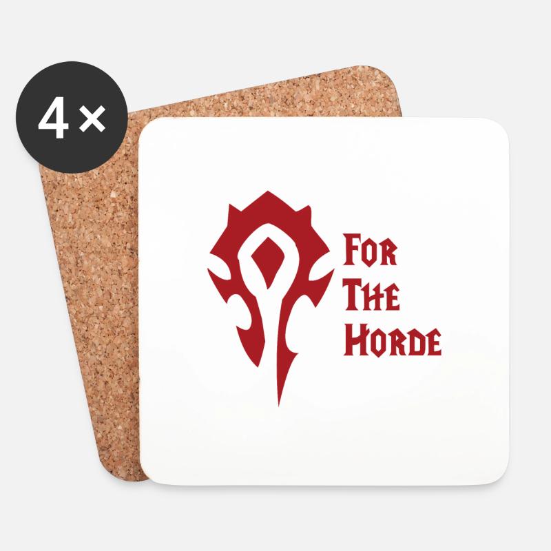Für die Horde! WoW - Untersetzer (4er-Set) - Weiß