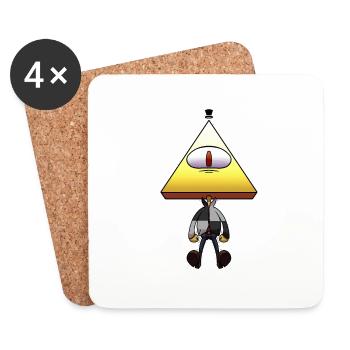 Human Bill - Dessous de verre (lot de 4) - blanc - Devant