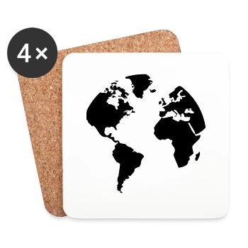 Earth - Erde - Untersetzer (4er-Set) - Weiß - Vorne