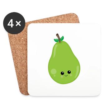 Obst - Untersetzer (4er-Set) - Weiß - Vorne