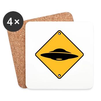 Alien - Untersetzer (4er-Set) - Weiß - Vorne