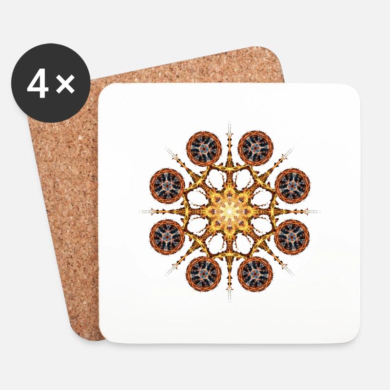 Fireballs - Untersetzer (4er-Set) - Weiß