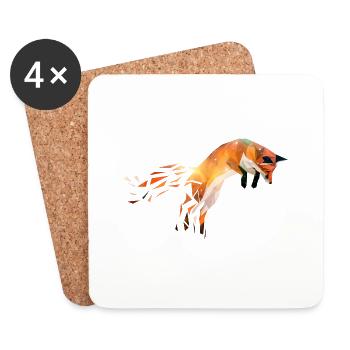 Fuchs - Untersetzer (4er-Set) - Weiß - Vorne