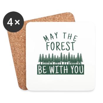May the Forest be with you - Untersetzer (4er-Set) - Weiß - Vorne