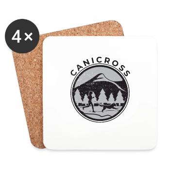Canicross - Untersetzer (4er-Set) - Weiß - Vorne