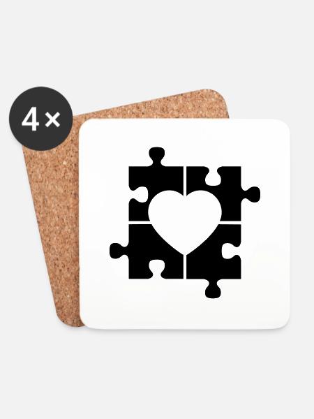 Autism Awareness Day - Coasters (set of 4) - white