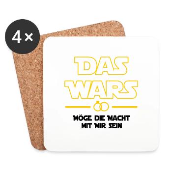 Das wars möge die Macht mit mir sein - JGA - Untersetzer (4er-Set) - Weiß - Vorne