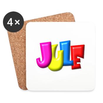 Jule - Balloon-Style - Untersetzer (4er-Set) - Weiß - Vorne