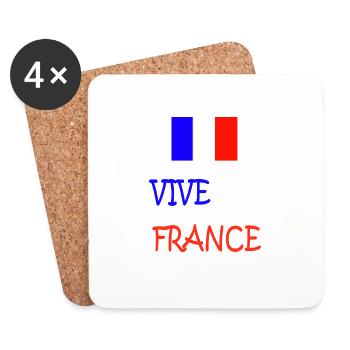 France - Coasters (set of 4) - white - Front