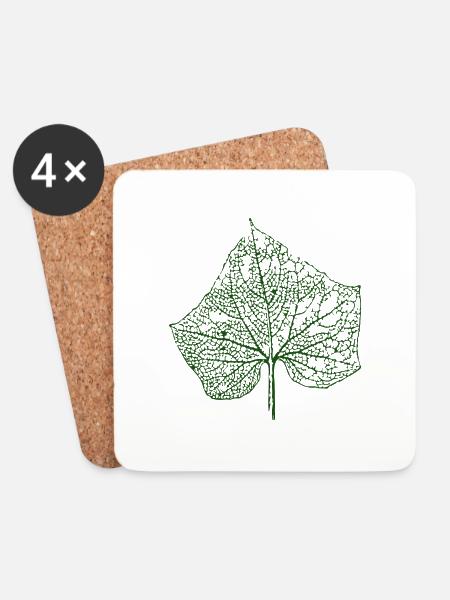 Leave - Coasters (set of 4) - white
