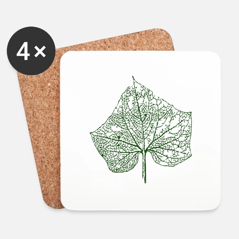 Leave - Untersetzer (4er-Set) - Weiß