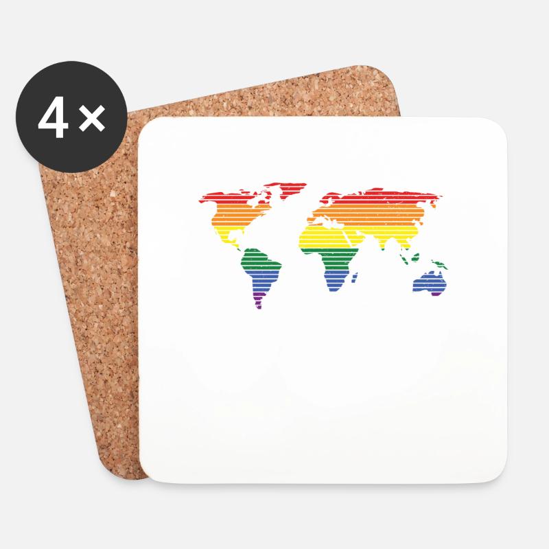 world of diversity - Untersetzer (4er-Set) - Weiß