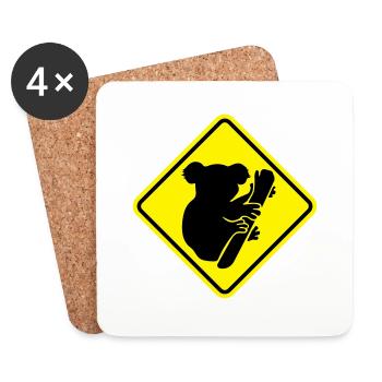 koala - Dessous de verre (lot de 4) - blanc - Devant