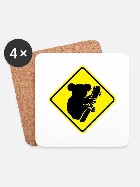 Koala - Untersetzer (4er-Set) - Weiß