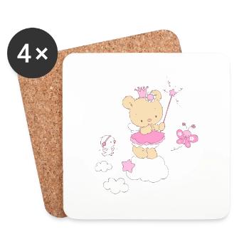 Magic Teddy Bear Princess - Untersetzer (4er-Set) - Weiß - Vorne
