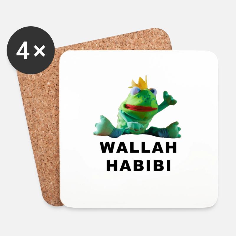Habibi - Untersetzer (4er-Set) - Weiß