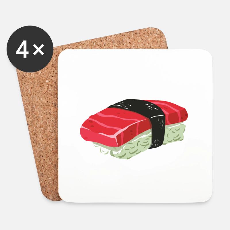Sushi - Untersetzer (4er-Set) - Weiß