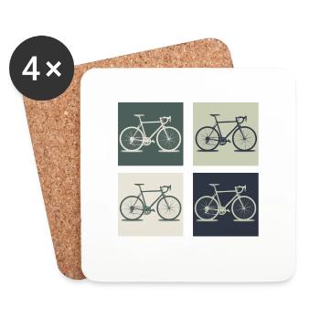 bicycle - Coasters (set of 4) - white - Front