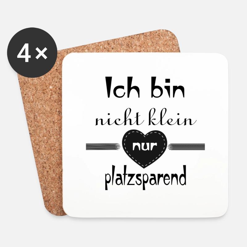 Ich bin nicht klein - Untersetzer (4er-Set) - Weiß