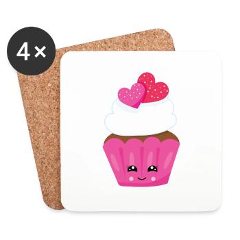 cupcake - Untersetzer (4er-Set) - Weiß - Vorne